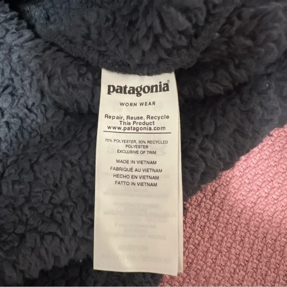 PATAGONIA Women's Los Gatos 1/4 Zip Smolder Blue Gray Small Fleece Coat Pullover - Picture 7 of 8